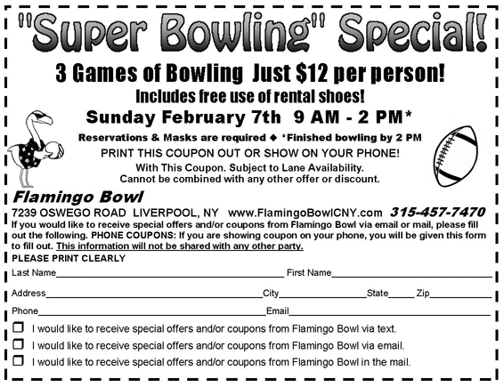 Flamingo Bowl Coupon
